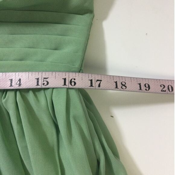 FORMAL PARTY SZ 10 L sage green wedding formal party bridesmaid maxi dress B101 - Picture 6 of 7